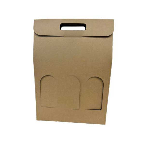 Gift Bag - Kraft Bottle Bag - 3 slots