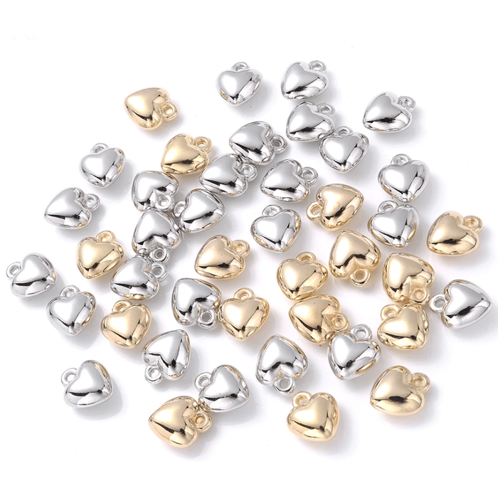 Plastic Heart Charms