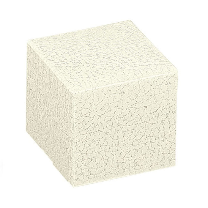 Box - White Leather - 100X100X60mm