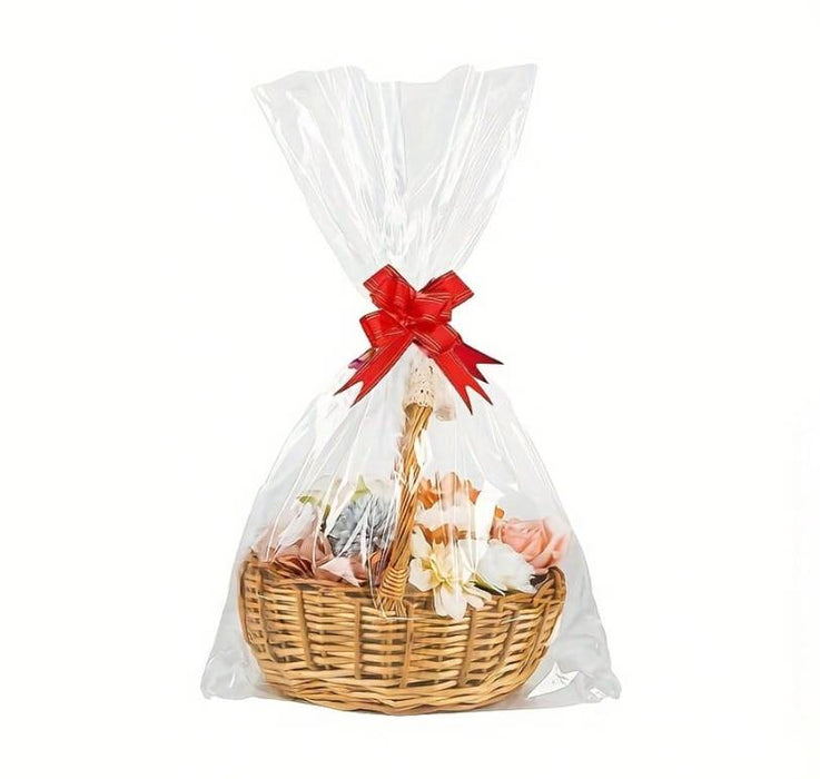 Large Cellophane Bag with Gold Twist Ties and Bow