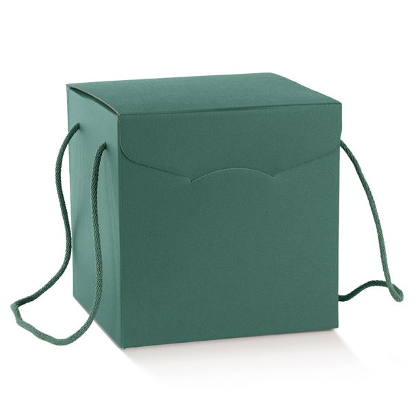Gift Box with Rope Handles - Green