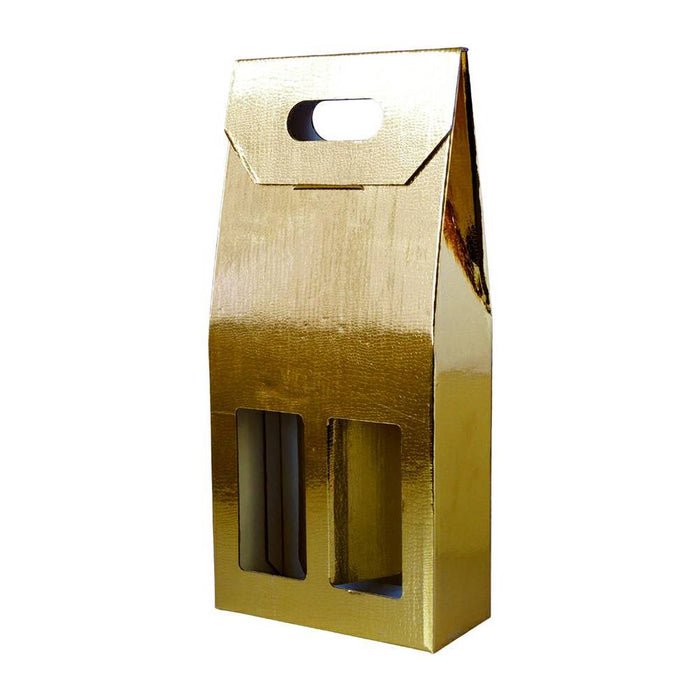 Gift Bag - Gold Bottle Bag Double