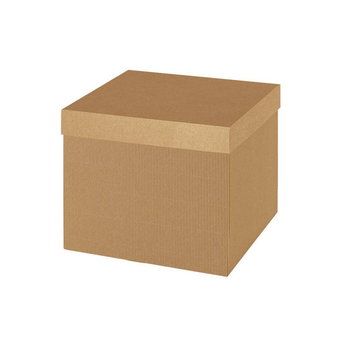 Gift Box with Lid - Corrugated Kraft - 400X285X240