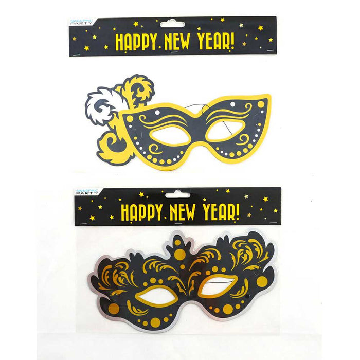 New Year Masks in Gold or Silver