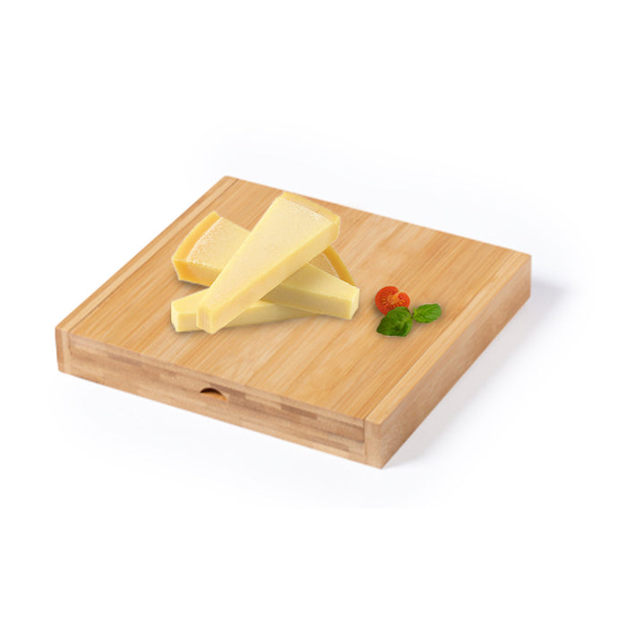 Cheese Knife Set in Foldable Bamboo Box