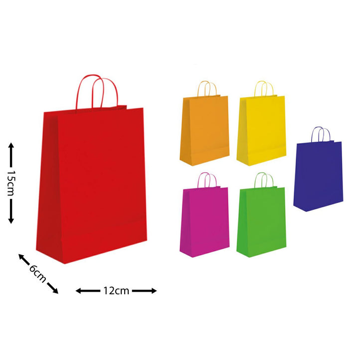 Gift Bag - 6 Colours - 12x6x15cm