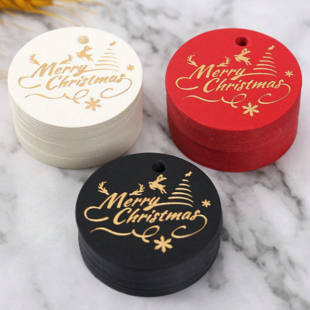 Round Christmas Tags