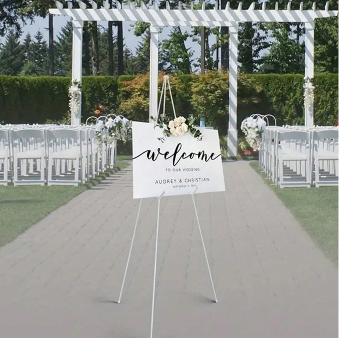 Metal Easel - White or Black - 160cm height