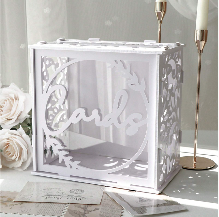 White Cutout Card Box