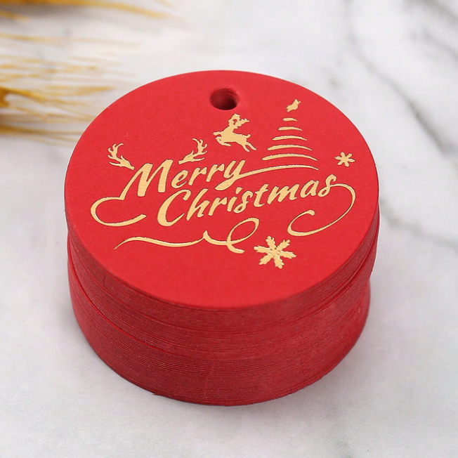Round Christmas Tags