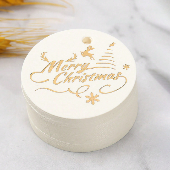 Round Christmas Tags