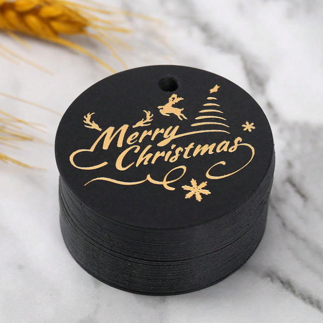 Round Christmas Tags