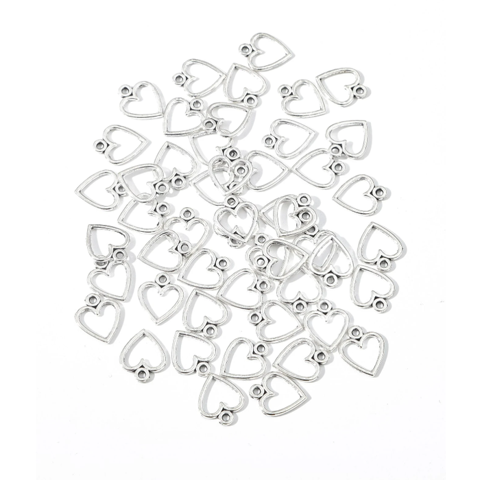 Hollow Heart Metal Charms