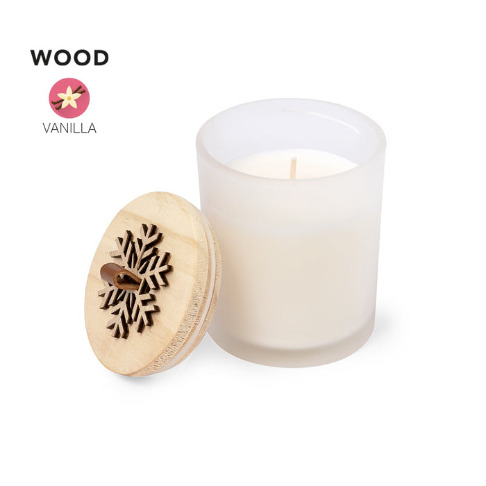 Christmas Aromatic Candle - Glass and Wood Top