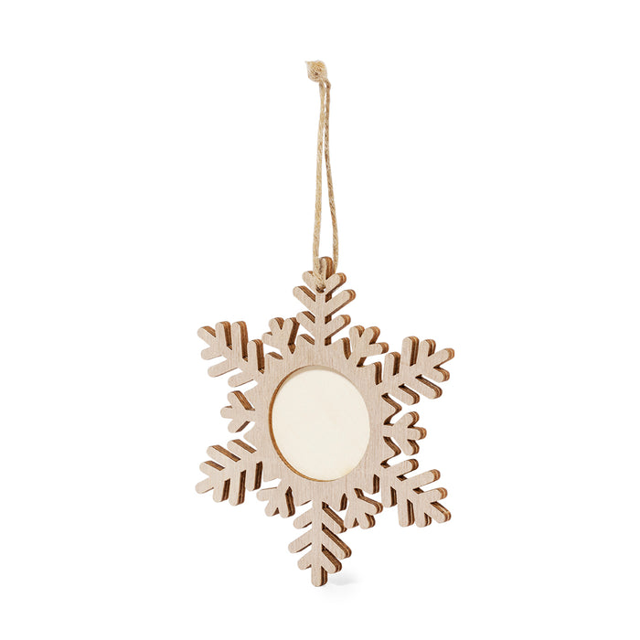 Wood Christmas Tree Ornaments with Photo Slot