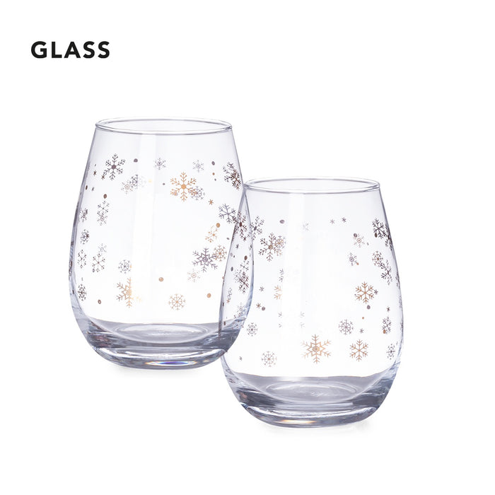 Christmas Themed Glasses Set x 2