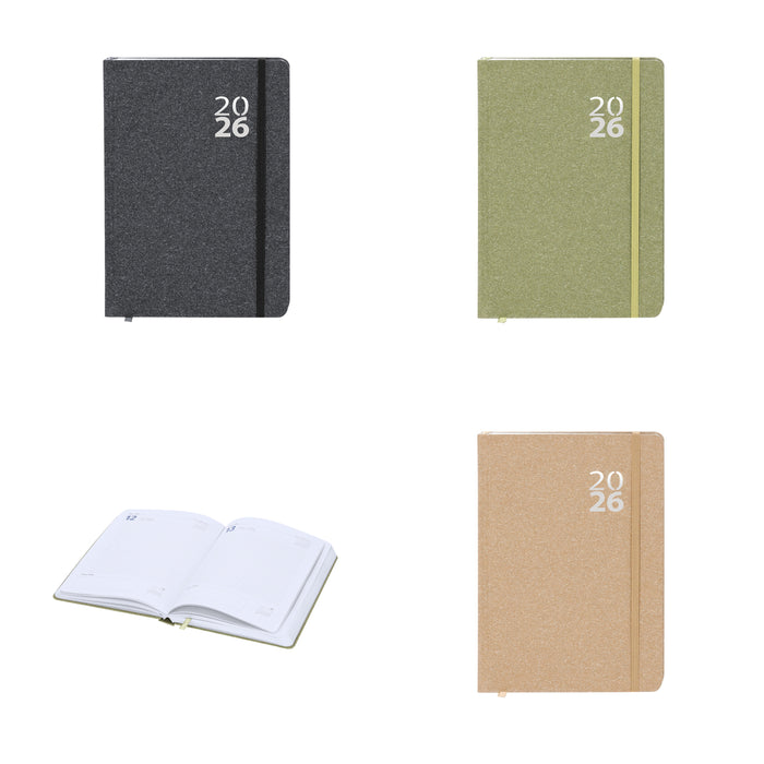 2026 Recycled Cardboard Diary A5