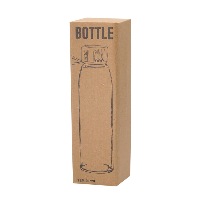 Glass Bottle with Bamboo Screw and Silicone Handle