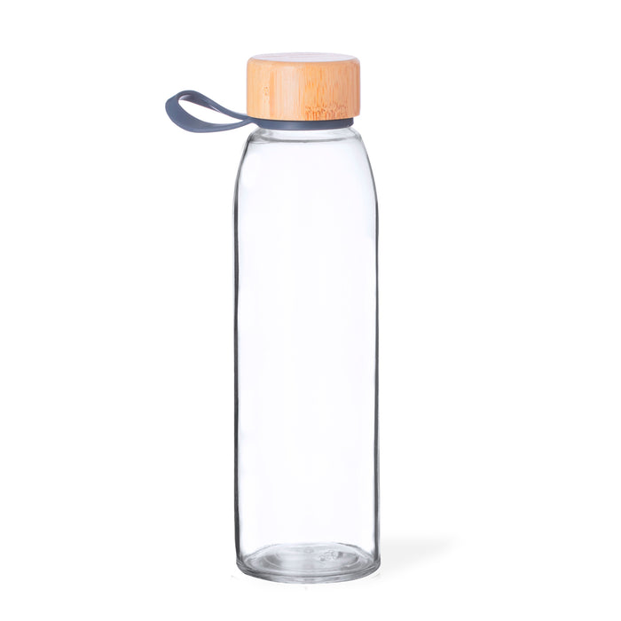 Glass Bottle with Bamboo Screw and Silicone Handle