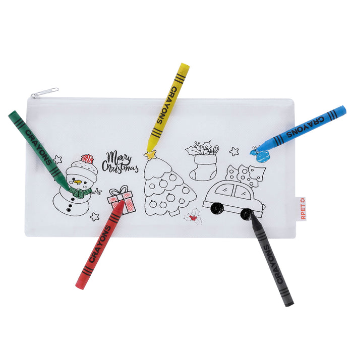 Colour In Christmas Pencil Case