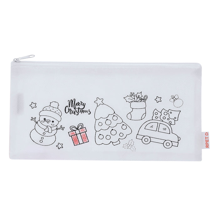 Colour In Christmas Pencil Case