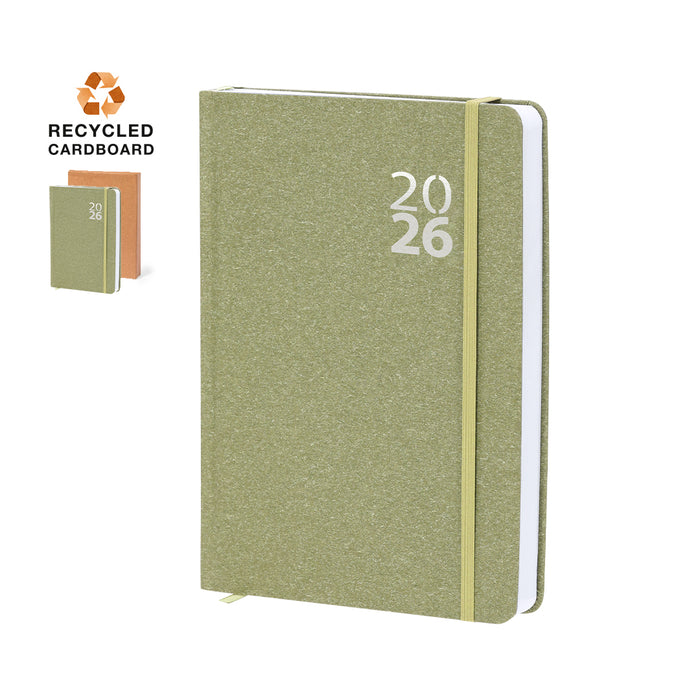 2026 Recycled Cardboard Diary A5