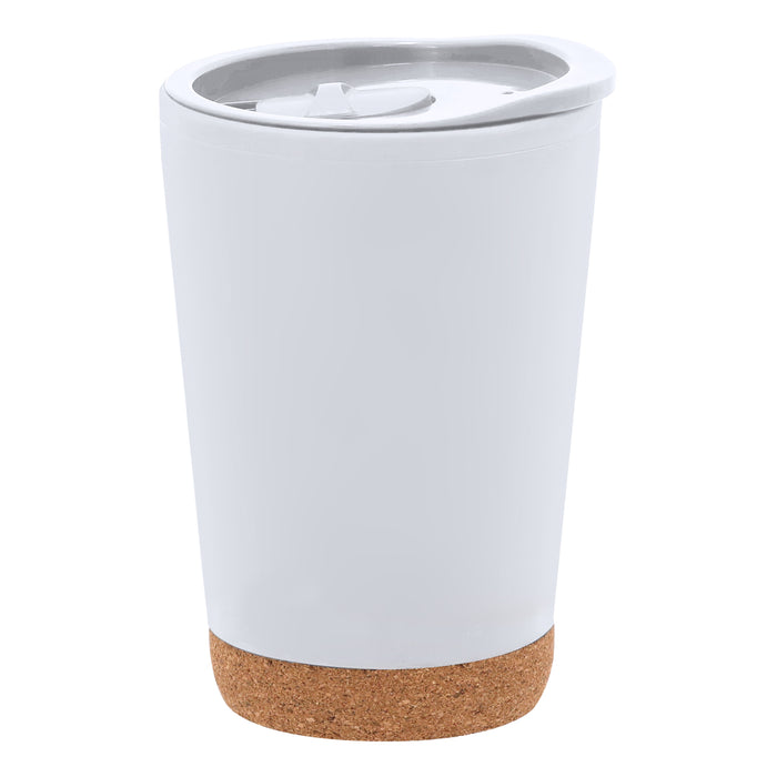 Insulated Cup with Lid and Cork Bottom