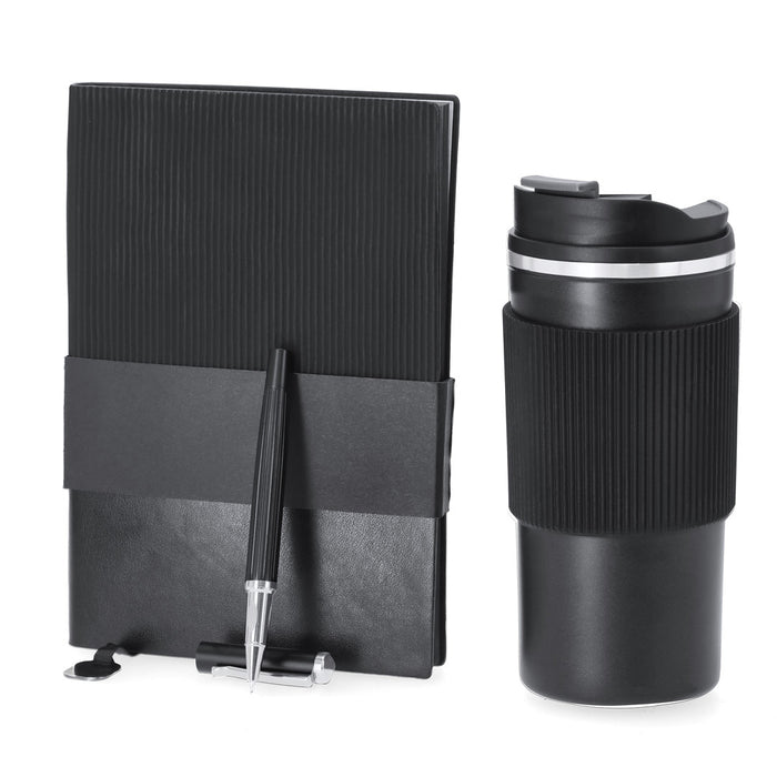 Notebook, Thermos Tumbler and Roller Pen
