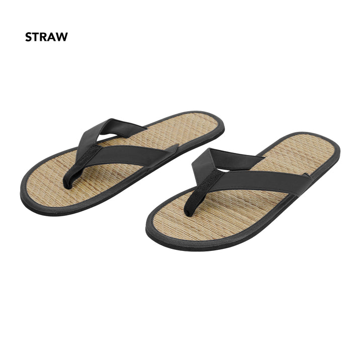 Flip Flops with Straw Base