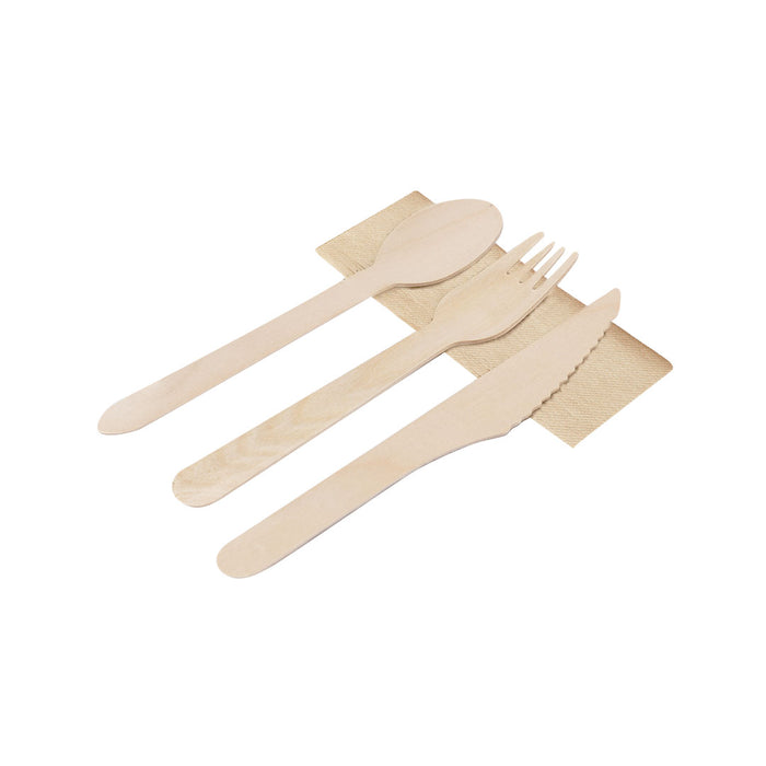 Eco Friendly Cutlery X3 and Napkin Set