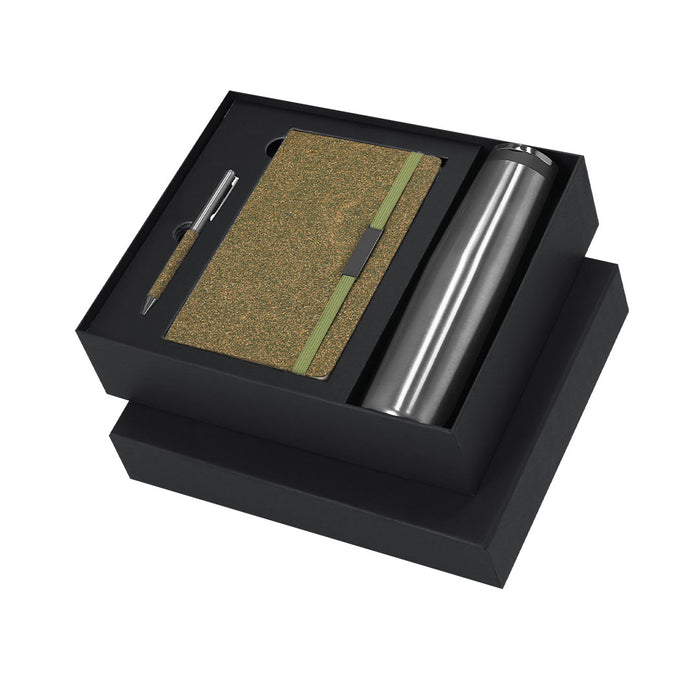 Notepad, Ballpoint and Thermal Bottle Set