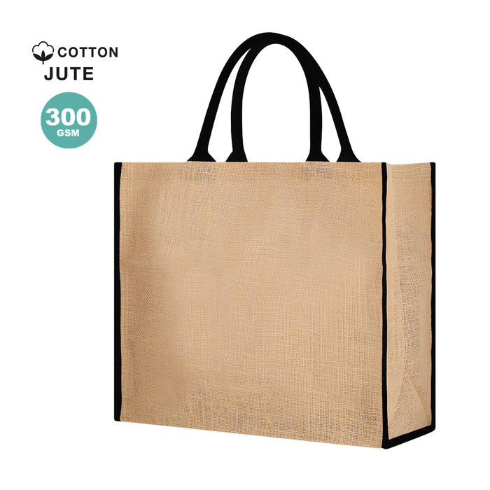 Jute Bag with Coloured Handles