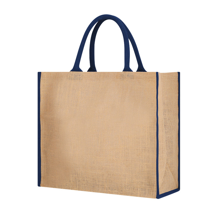 Jute Bag with Coloured Handles