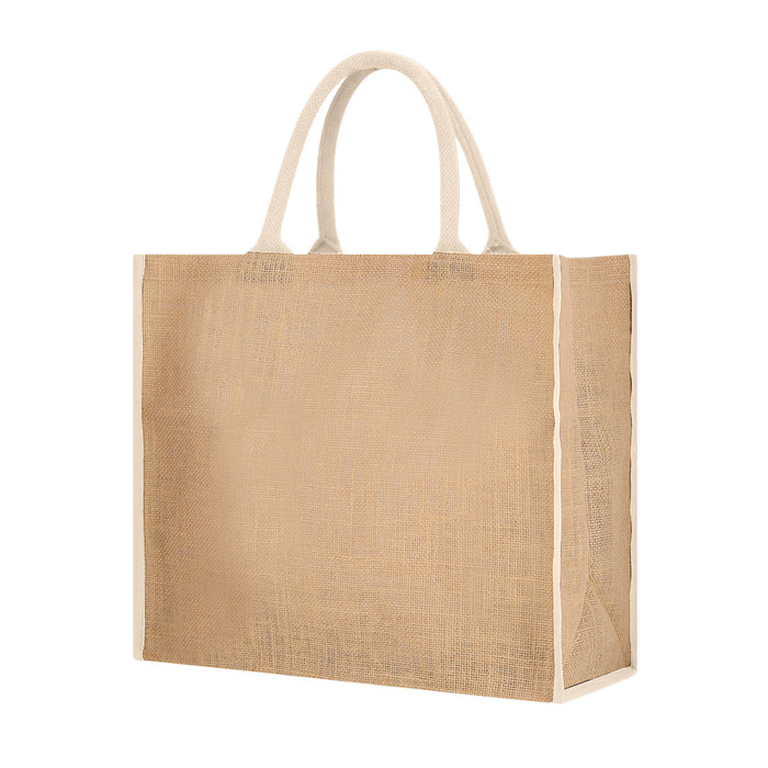 Jute Bag with Coloured Handles