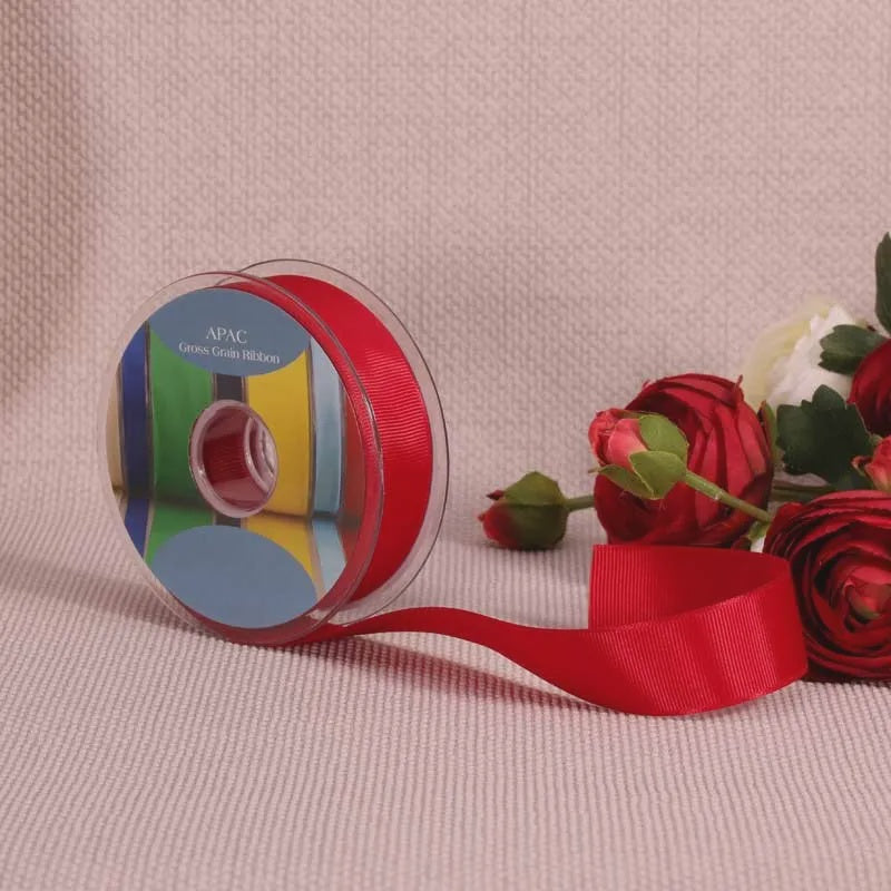 Grosgrain Ribbon - 25mm - Deep Red — Bow & Ribbon
