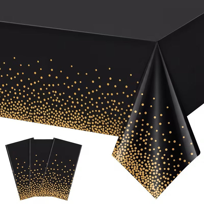 Tablecover - Black with Gold Dots