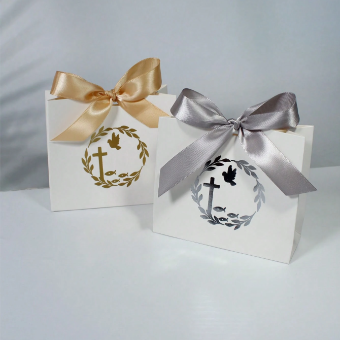 Souvenir Box - Dove and Cross Wreath -10x11.5x4.5cm