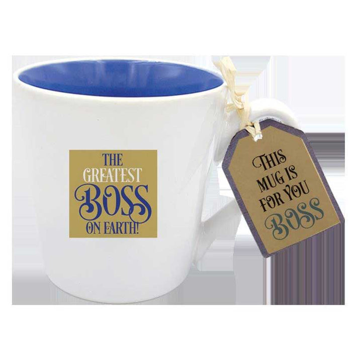 Mug - The greatest boss on earth - Blue