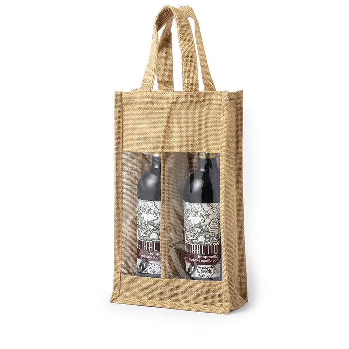 Bottle Gift Bag - Jute - 2 bottle space