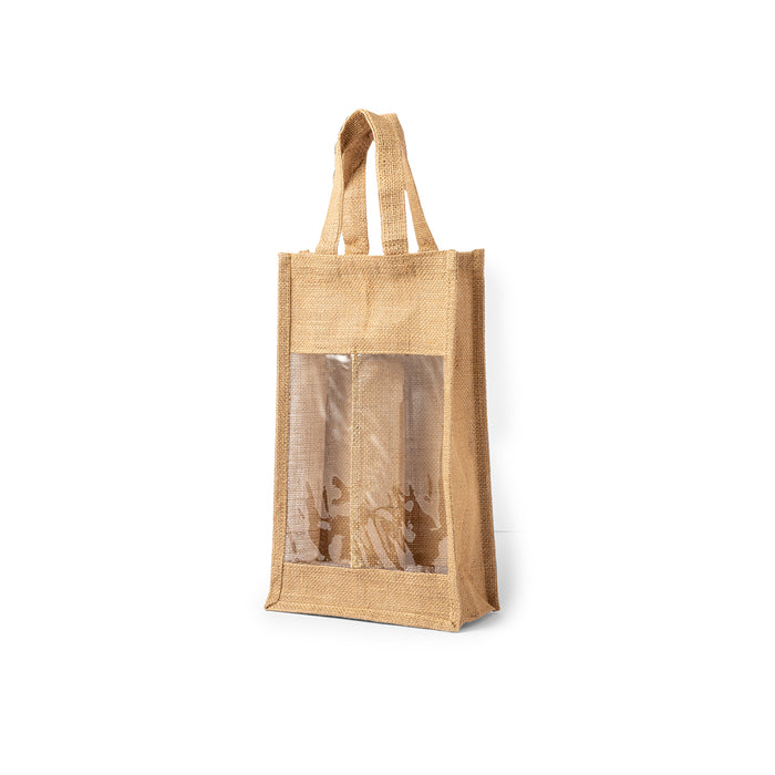 Bottle Gift Bag - Jute - 2 bottle space