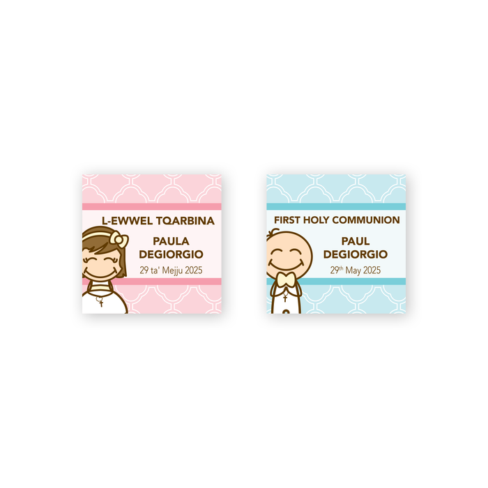 Tags Personalized - First Holy Communion - Comic Cartoon