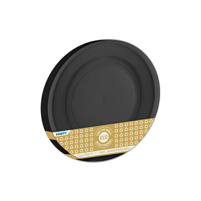 Dessert Plates - Biodegradable - Black 12pk