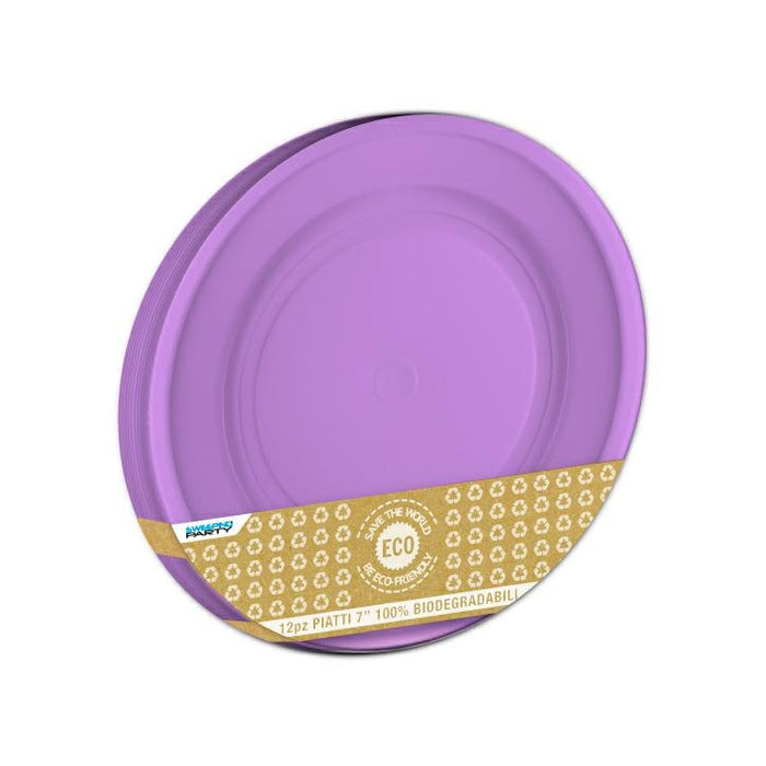 Dessert Plates - Biodegradable - Purple 12pk