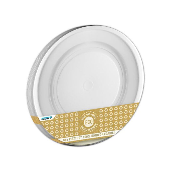 Lunch Plates - Biodegradable - White 8pk