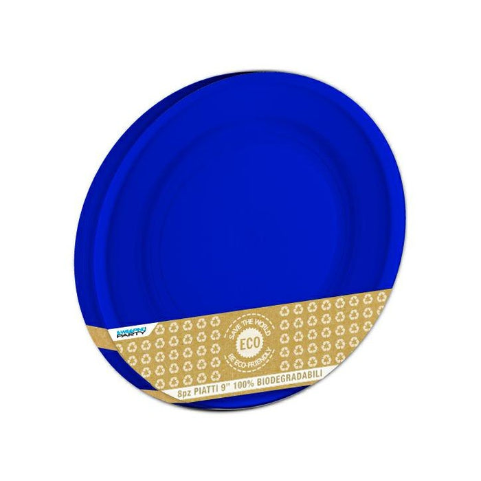 Lunch Plates - Biodegradable - Royal Blue 8pk