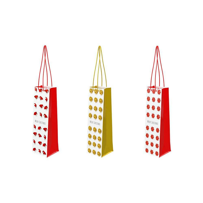 Christmas Bottle Bag - Patterned