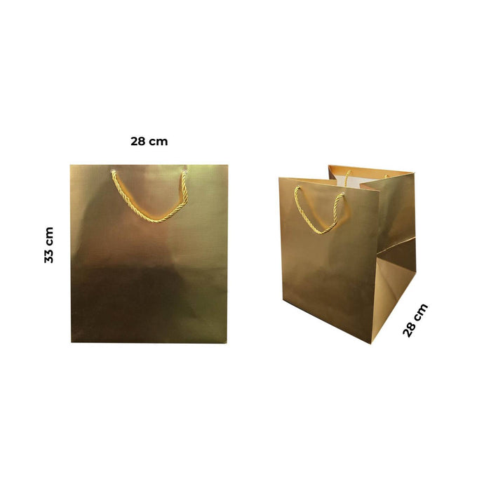 Gift Bag - Gold - 28x28x33cm
