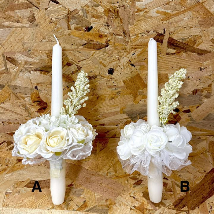 Ivory Girl Candle Bouquet - Flower Spray