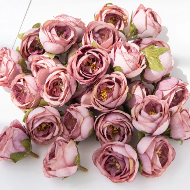 Dusty Pink Colour Rose Bud Flower Head