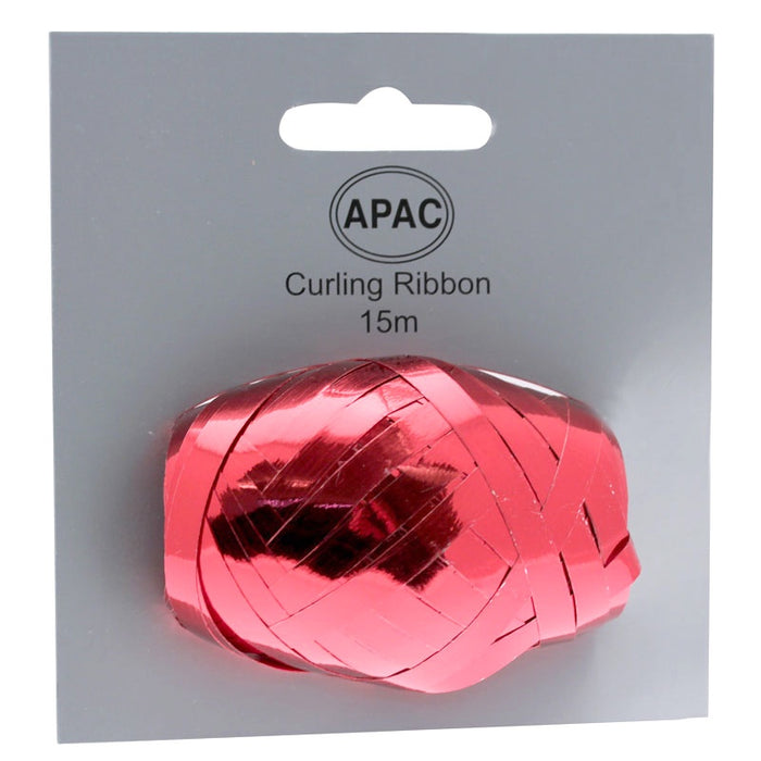 Ribbon Cop on Header - Metallic Red - 15m